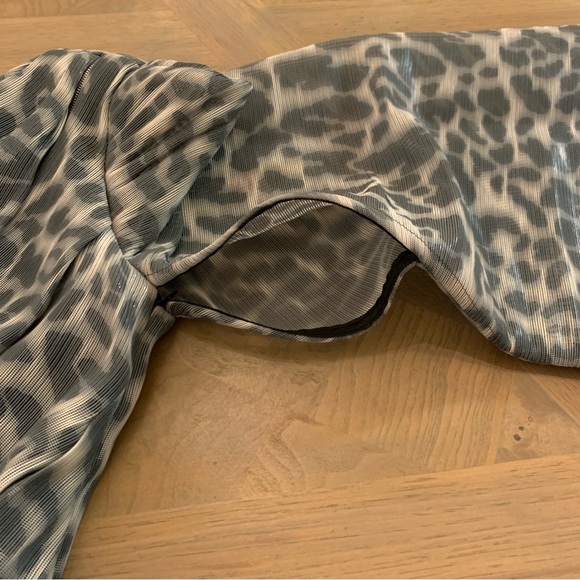 Jay Ahr one Sleeve mini dress size 36 zipper details lined rushing bodycon - Picture 11 of 16